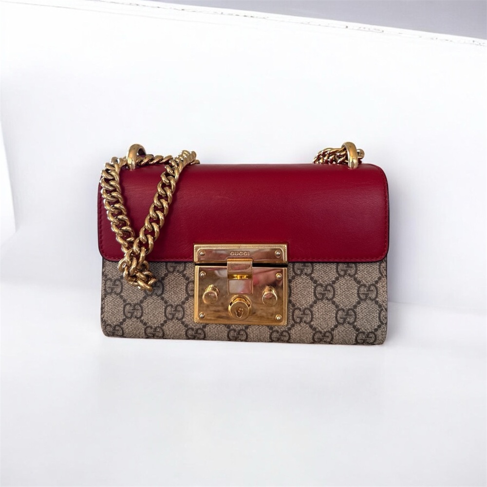 SOLD Gucci GG Supreme Padlock Shoulder Bag